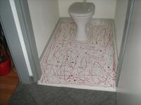 Eintropftechnik WC, Designboden, Designböden